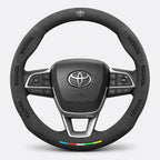 Alcantara Suede 3D Embossed Steering Wheel Cover For Toyota