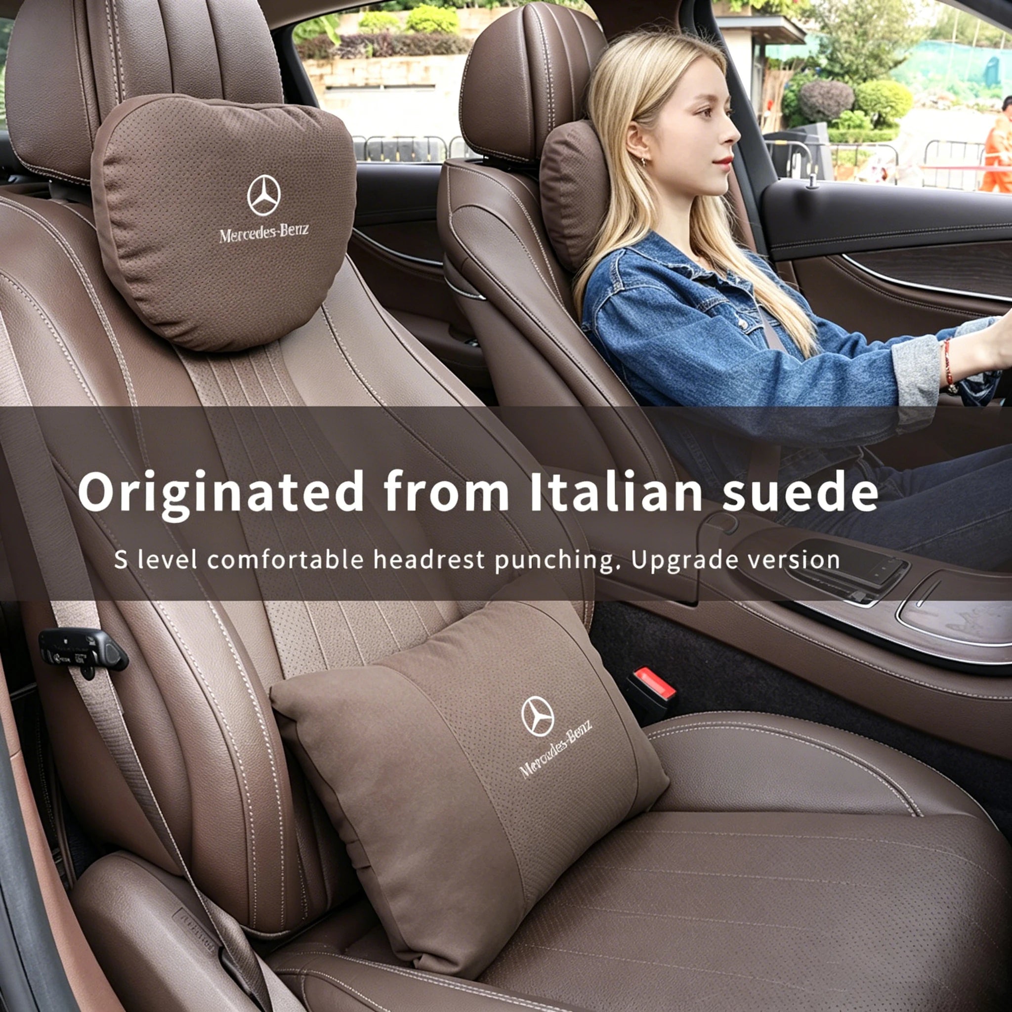 Car headrest suitable for Mercedes-Benz