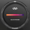 3D Embossed Genuine Leather Steering Wheel Cover For Hyundai