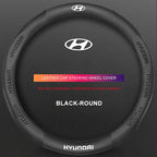 3D Embossed Genuine Leather Steering Wheel Cover For Hyundai