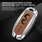 Zinc alloy genuine leather car key case for Infiniti series
