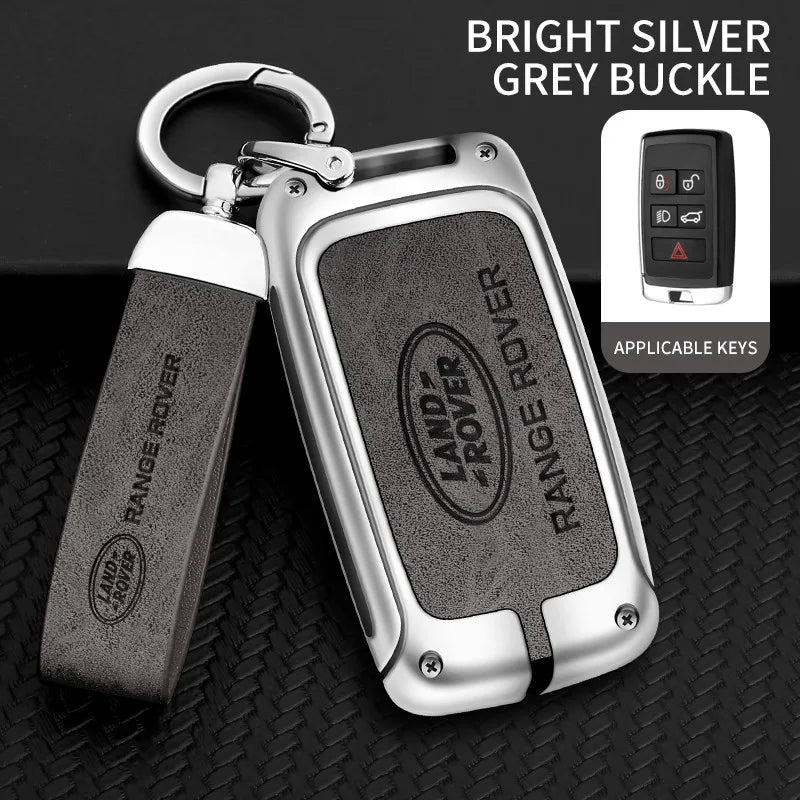 Zinc alloy genuine leather car key case for Land Rover series