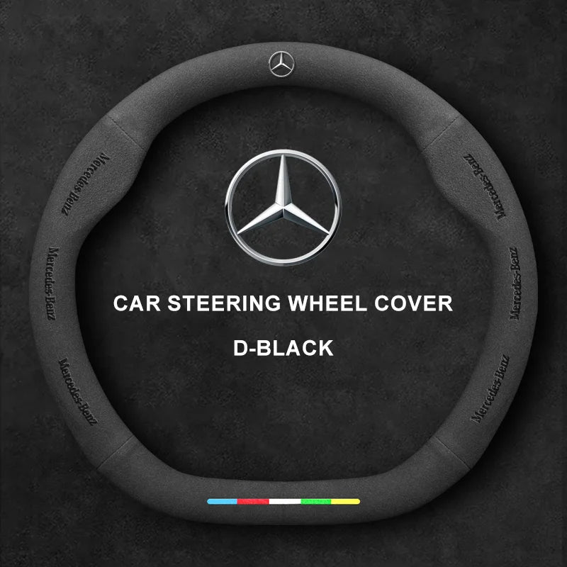 Alcantara Suede 3D Embossed Steering Wheel Cover For Mercedes-Benz