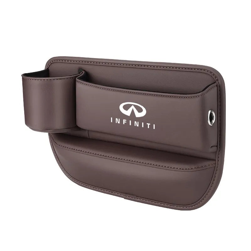 Car seat gap storage box with cup holder suitable for Infiniti