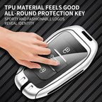 Zinc alloy genuine leather car key case for Citroen series