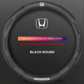 3D Embossed Genuine Leather Steering Wheel Cover For Honda