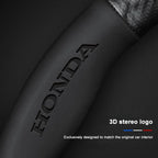 Carbon fiber genuine leather car steering wheel cover for Honda