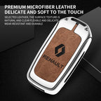 Zinc alloy genuine leather car key case for Renault series