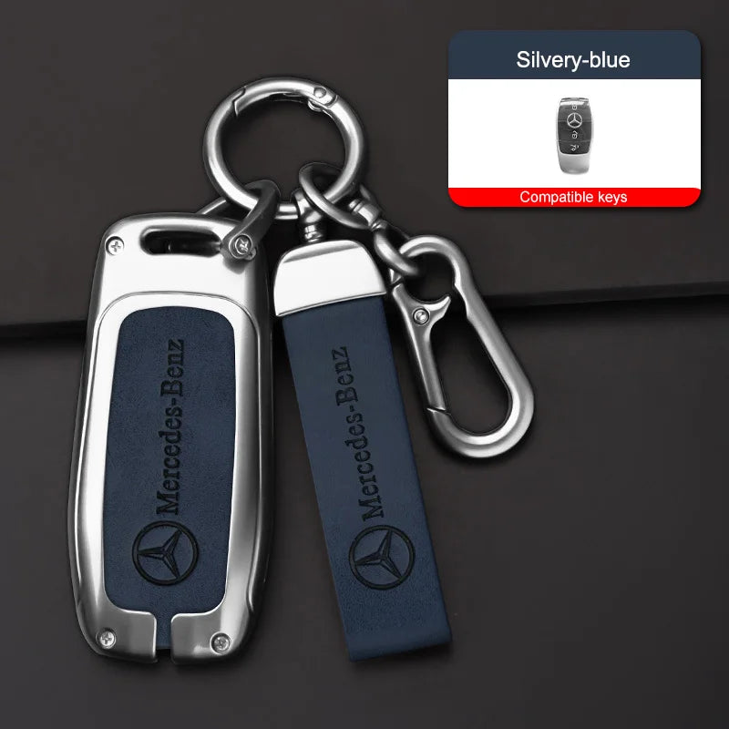 Zinc alloy genuine leather car key case for Mercedes-Benz series