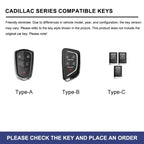 Zinc alloy genuine leather car key case for Cadillac series