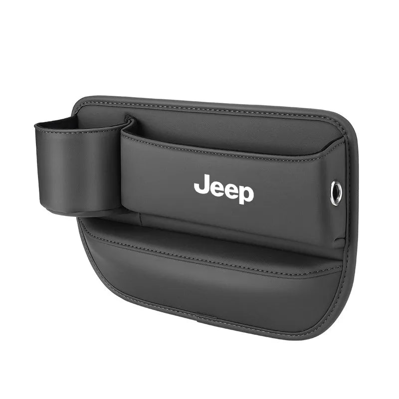 Car seat gap storage box with cup holder suitable for Jeep