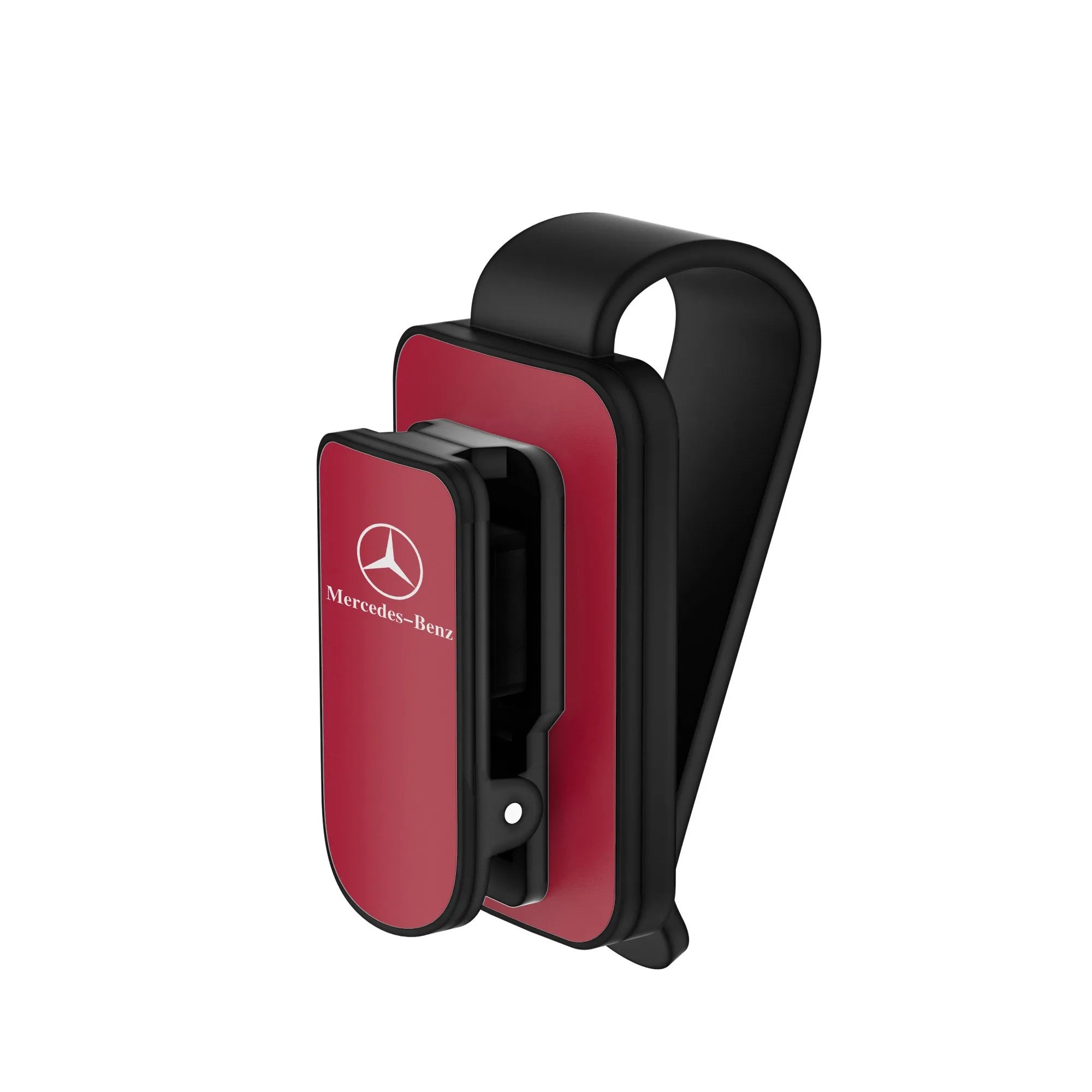 Premium Leather Snap-Fit Sunglasses Clip Holder for Mercedes-Benz