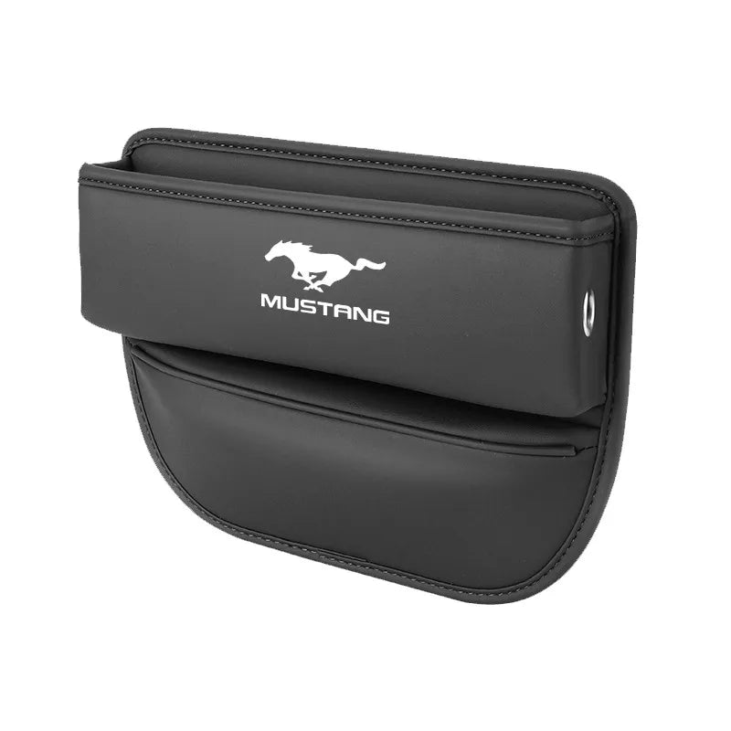 Car seat gap leather storage box suitable for Mustang