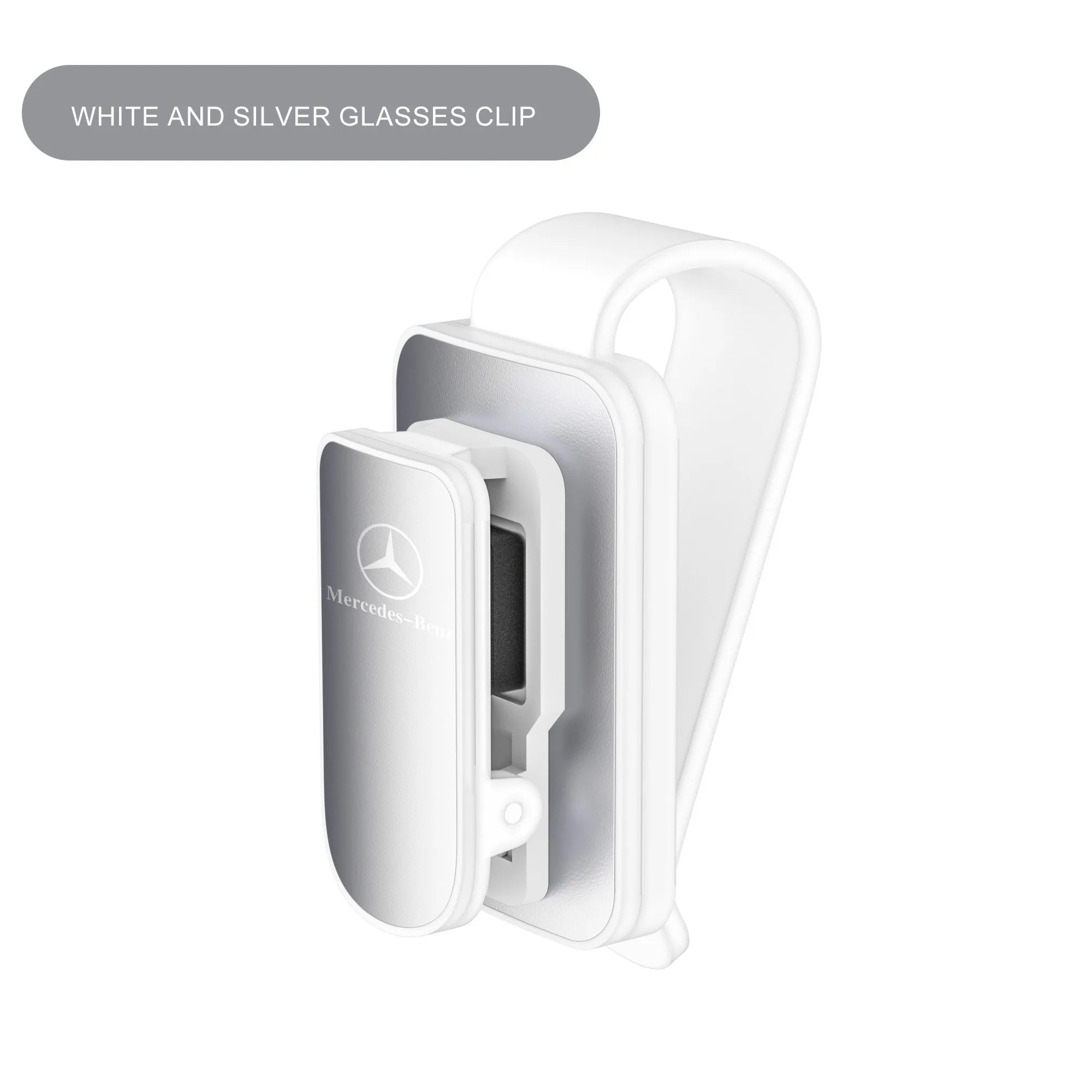 Premium Leather Snap-Fit Sunglasses Clip Holder for Mercedes-Benz