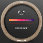 3D Embossed Genuine Leather Steering Wheel Cover For Mazda