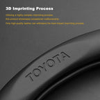 3D Embossed Genuine Leather Steering Wheel Cover For Toyota