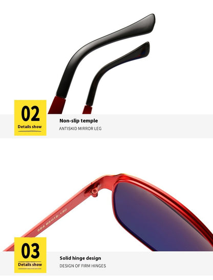 Audi Retro Oval UV400 Polarized Sunglasses for Men Women Motorcycle Glasses Anti-Glare Outdoor Adventure Shades