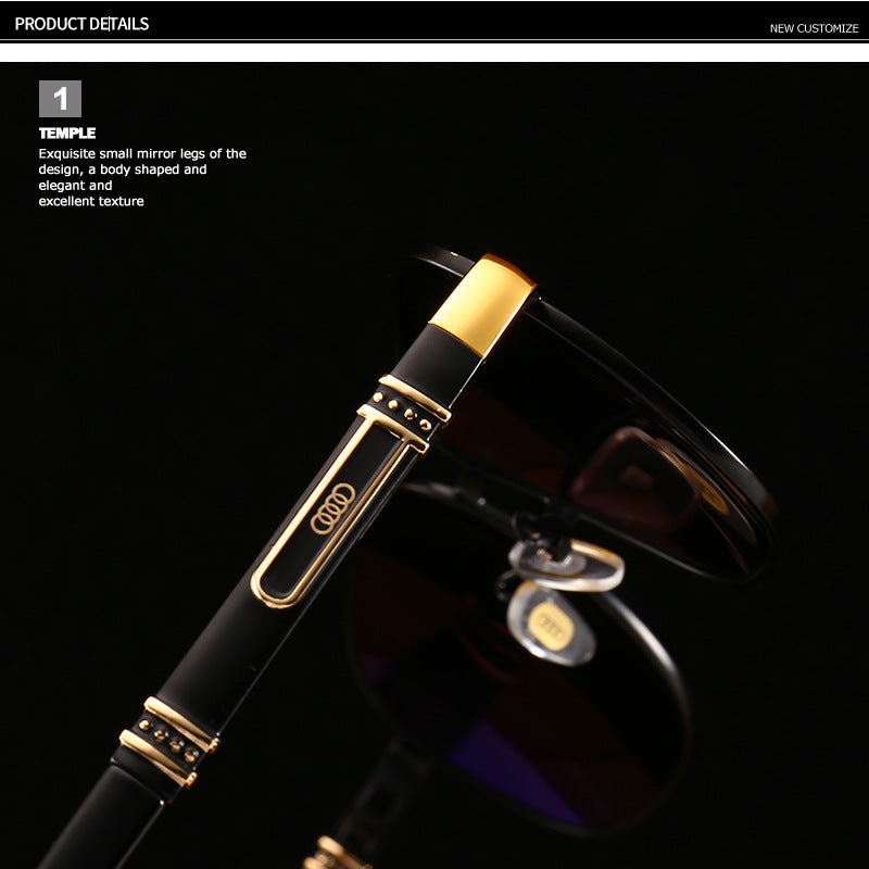 Audi High end luxury men driving polarized sunglasses, brand luxury anti glare, men and women Driver goggles