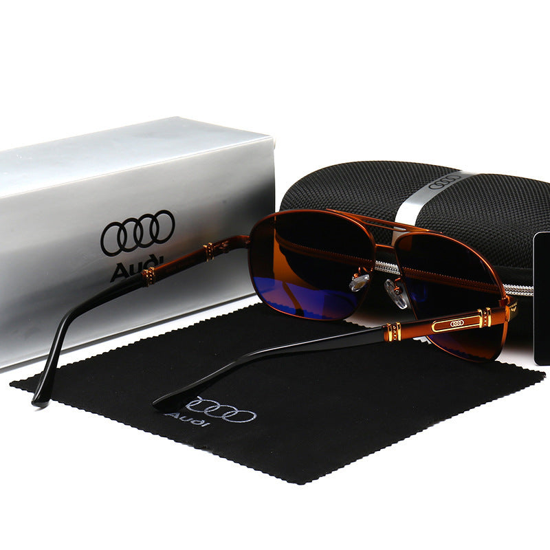Audi High end luxury men driving polarized sunglasses, brand luxury anti glare, men and women Driver goggles
