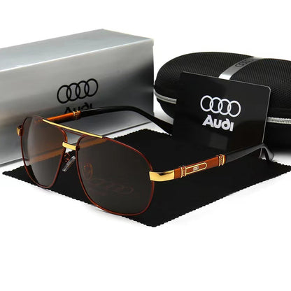 Audi High end luxury men driving polarized sunglasses, brand luxury anti glare, men and women Driver goggles