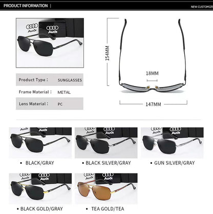 Audi Polarized UV400 Driving Sunglasses for Men/Women Square