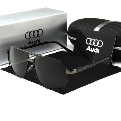 Audi High end luxury men driving polarized sunglasses, brand luxury anti glare, men and women Driver goggles