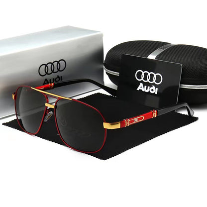 Audi High end luxury men driving polarized sunglasses, brand luxury anti glare, men and women Driver goggles