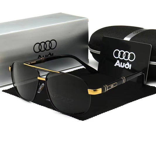 Audi High end luxury men driving polarized sunglasses, brand luxury anti glare, men and women Driver goggles