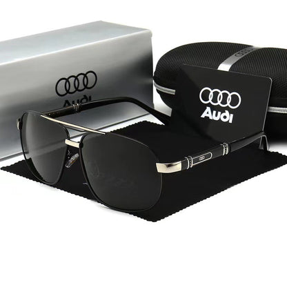 Audi High end luxury men driving polarized sunglasses, brand luxury anti glare, men and women Driver goggles