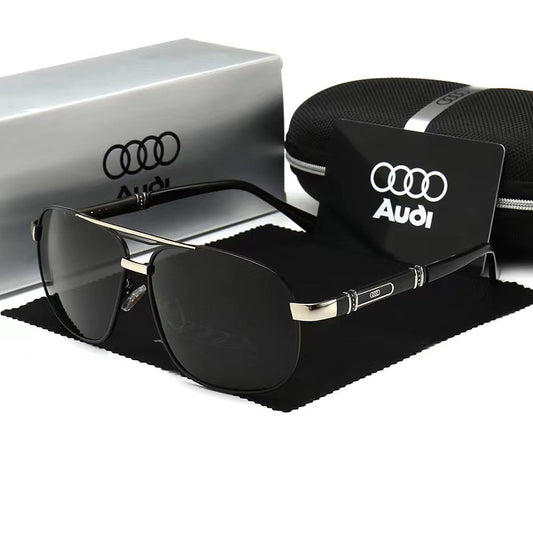 Audi High end luxury men driving polarized sunglasses, brand luxury anti glare, men and women Driver goggles