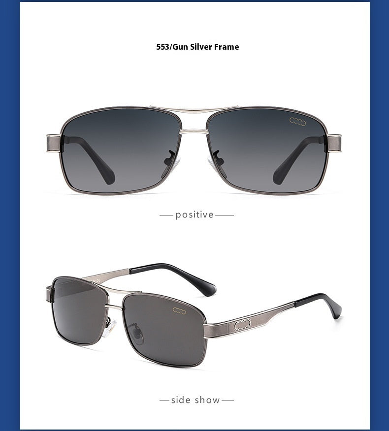 Audi Glasses UV400 Polarized Rectangle Sunglasses for Men Women Driving Motorcycle Cycling Glasses with AntiGlare Lens 553