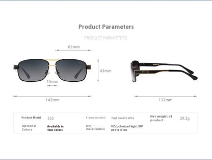 Audi Glasses UV400 Polarized Rectangle Sunglasses for Men Women Driving Motorcycle Cycling Glasses with AntiGlare Lens 553