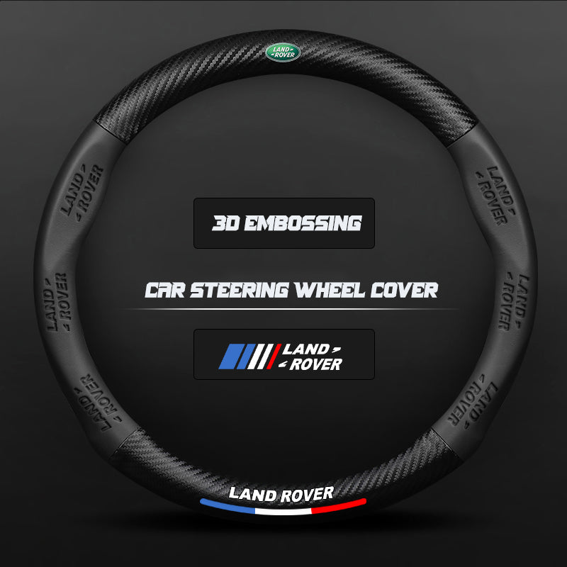 Land Rover Steering Wheel Cover – Fits 37.5–38.5 cm (14.76–15.16 in), Genuine Leather, Anti-Slip