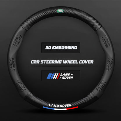 Land Rover Steering Wheel Cover – Fits 37.5–38.5 cm (14.76–15.16 in), Genuine Leather, Anti-Slip