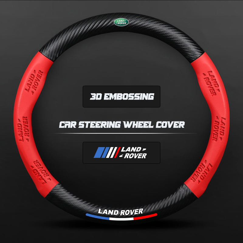 Land Rover Steering Wheel Cover – Fits 37.5–38.5 cm (14.76–15.16 in), Genuine Leather, Anti-Slip