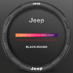 3D Embossed Genuine Leather Steering Wheel Cover For Jeep