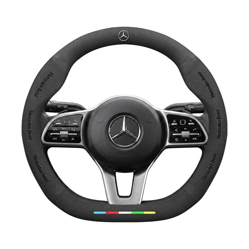 Alcantara Suede 3D Embossed Steering Wheel Cover For Mercedes-Benz